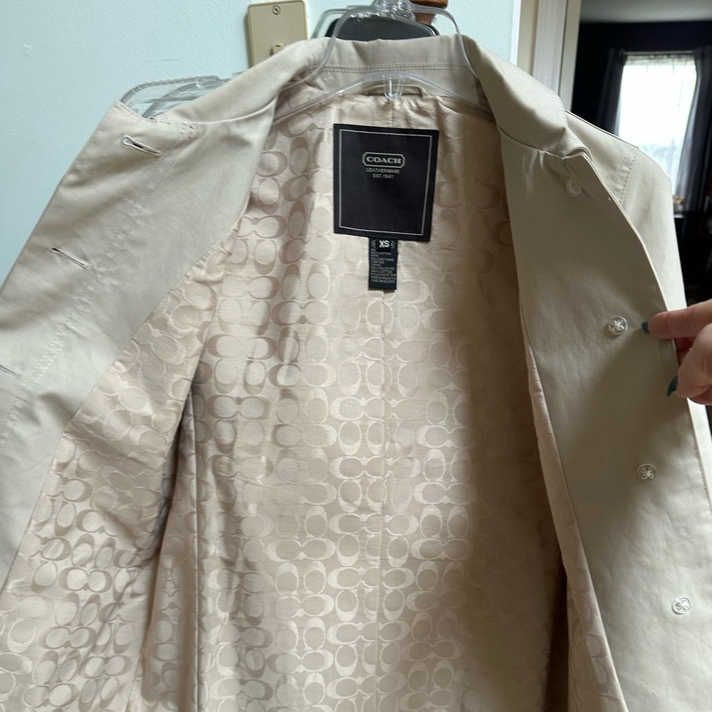 Coach leather coat